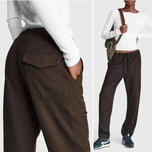 Rag & Bone 100% Wool Andre Chocolate Brown Relaxed Fit Pants